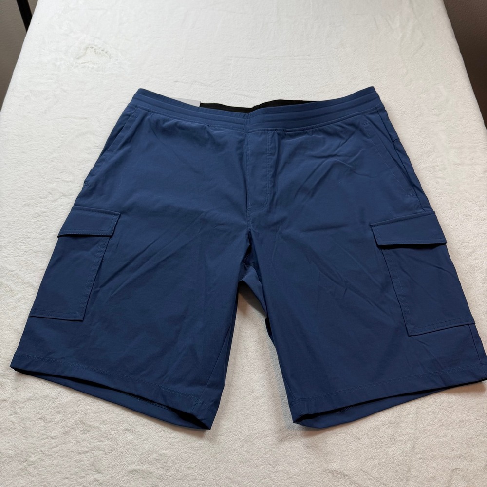Mondetta Outdoor Project Cargo Shorts Mens XL Blue NEW Hiking Utility Stretch